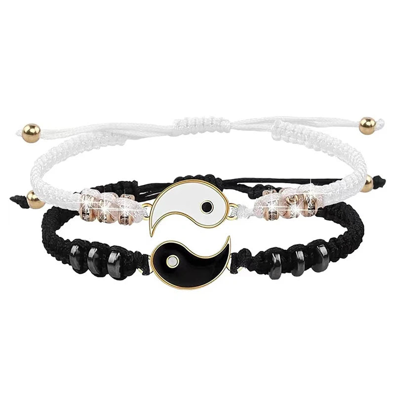 2024 neue beste Freundin-Armbänder für 2, passendes Yin-Yang-Armband mit verstellbarer Kordel für Bff, Freundschaft, Beziehung, Freund, Freundin