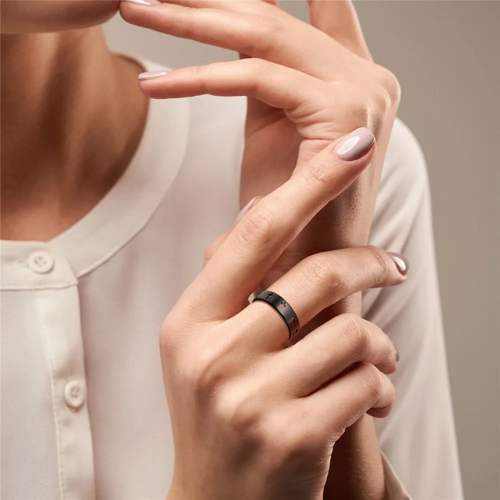 Skyrim Hohlkreuz Herrenring Damen Supernatural Jesus Edelstahl Verlobungsring Paar 2025, Schmuck, Jahrestagsgeschenke