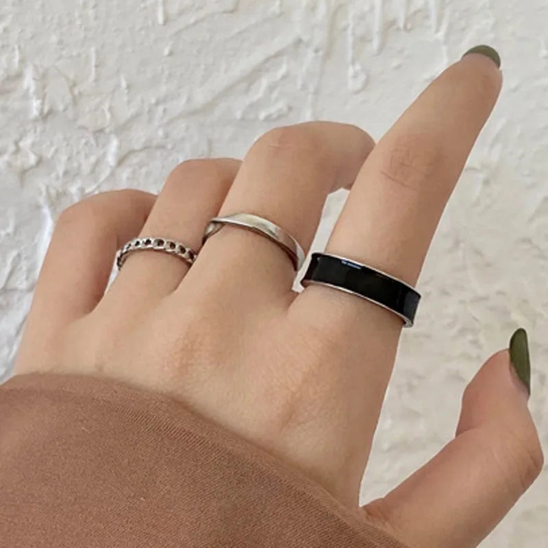 Boho Zirkon Ringe Set für Frauen, Gold Farbe Böhmen Kristall Brief Liebe Herz Mond Pfeil Blume Ring Hochzeit Schmuck Geschenke