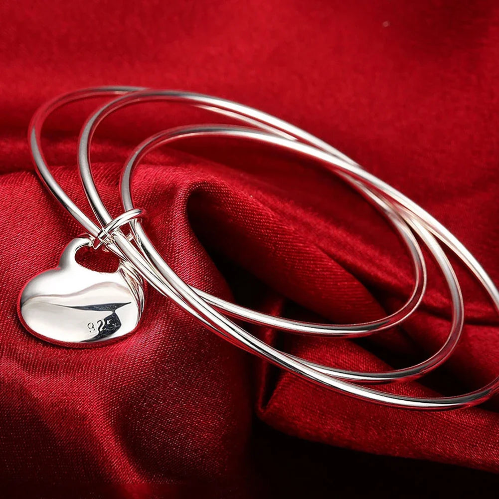 Trendige Armreifen aus 925er-Sterlingsilber, niedlich, offen, für Damen, Modeschmuck, Anpassungsgröße, Manschette, Hochzeit, Party