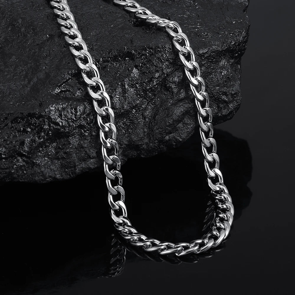Hochwertige klassische kubanische Gliederkette, glatte Halskette, Modeschmuck, Geschenk, Party, Männer und Frauen, geeignet für alle Gelegenheiten