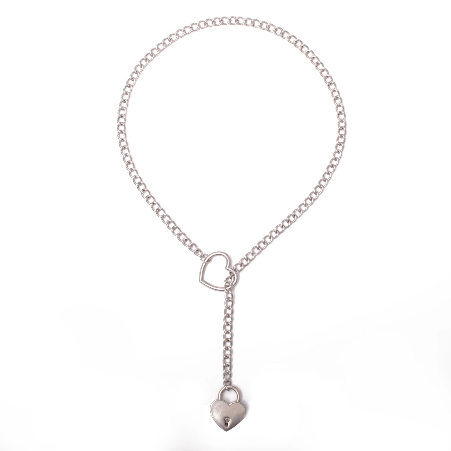 Herz Schloss Slip Kette Halskette Liebe Ketten Halsband Vorhängeschloss Kragen für Frauen Punk Goth Schmuck Gothic Ästhetische Accessoires