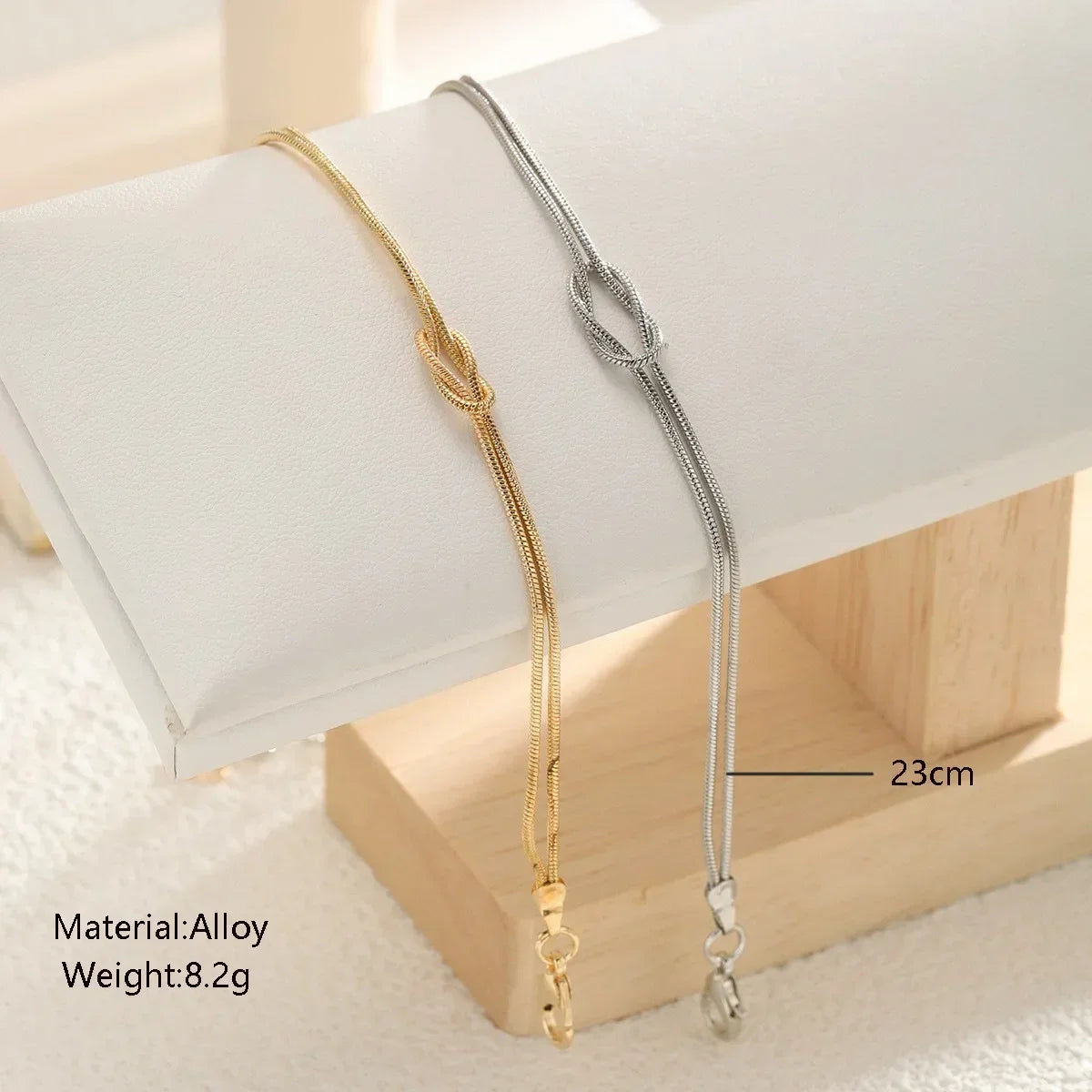 Lats einfache Metall handgemachte Knoten Paar Armband für Frauen Männer Gold Silber Farbe Valentinstag Modeschmuck Geschenke
