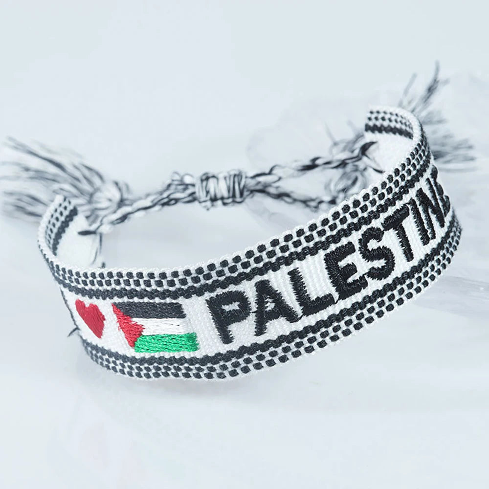 Mode handgewebte Flagge Stickerei Muster Armbänder für Frauen Männer ethnische Armband Schmuck Geschenk
