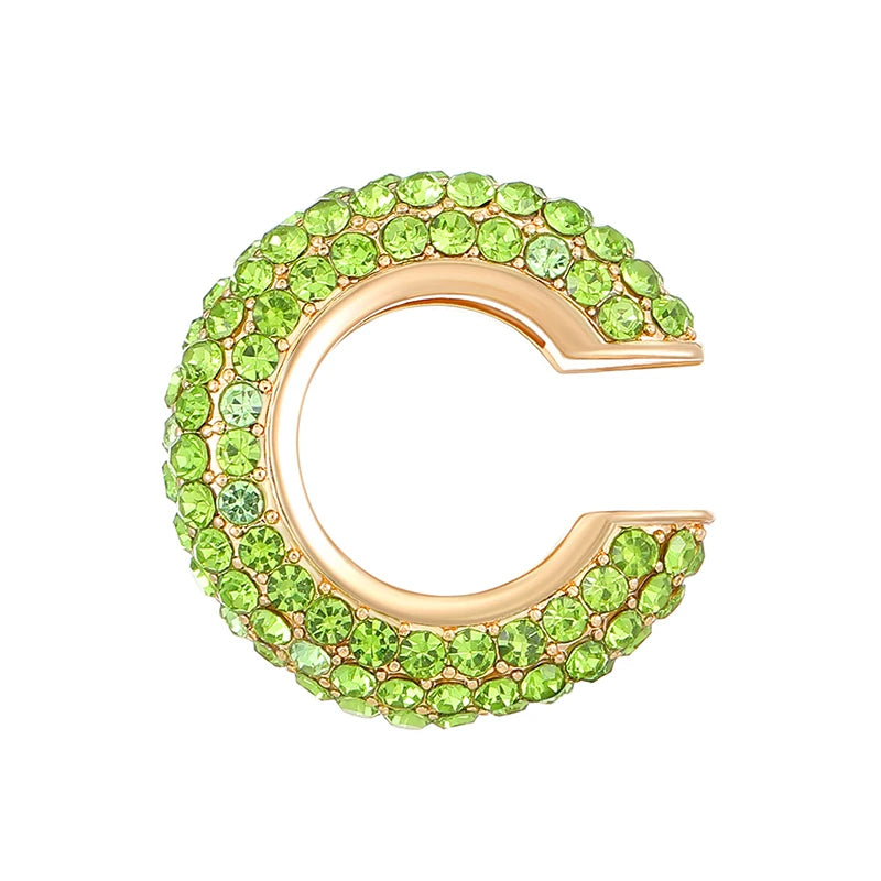 1Pcs Mehrfarbige C-Förmigen Knorpel Ohr Clip Ohrringe für Frauen Mode Luxus Strass Keine Durchbohrten Ohr Manschette Weiblichen schmuck