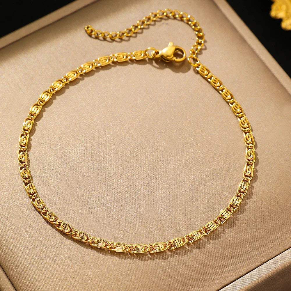 Edelstahl-Armband, neuer Stil, Einfachheit, Subtlety, Büroklammer-Kette, leichtes Luxus-Armband für Damen, Schmuck, Alltagskleidung