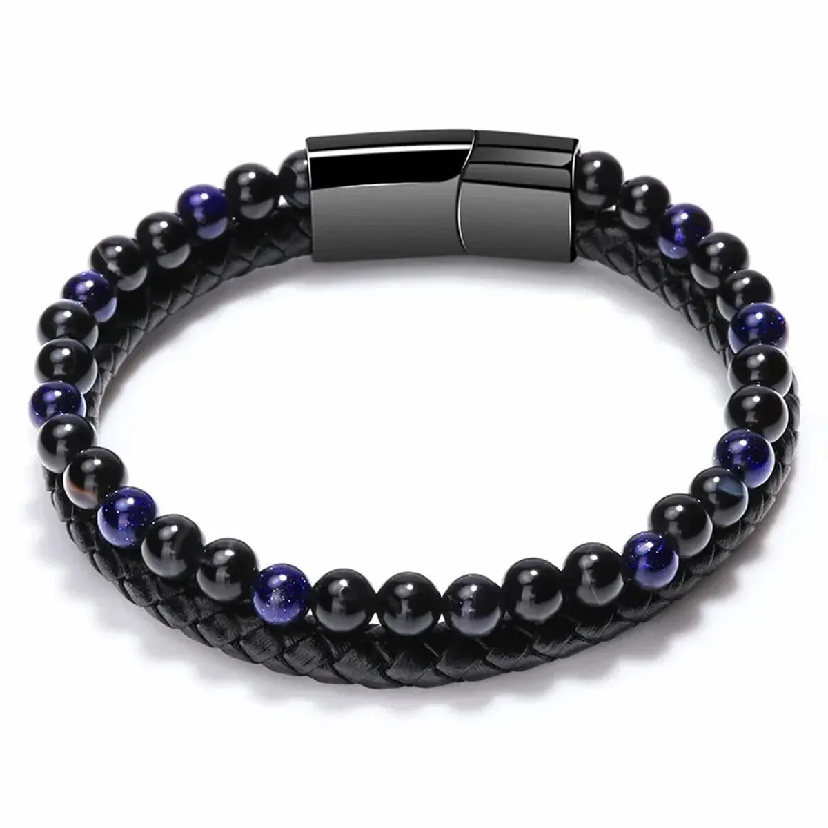 Edelstahl Armband Tigerauge Stein Perlen Armband Natürliche Lava Stein Perlen Edelstahl Armband Männer Frauen Schmuck