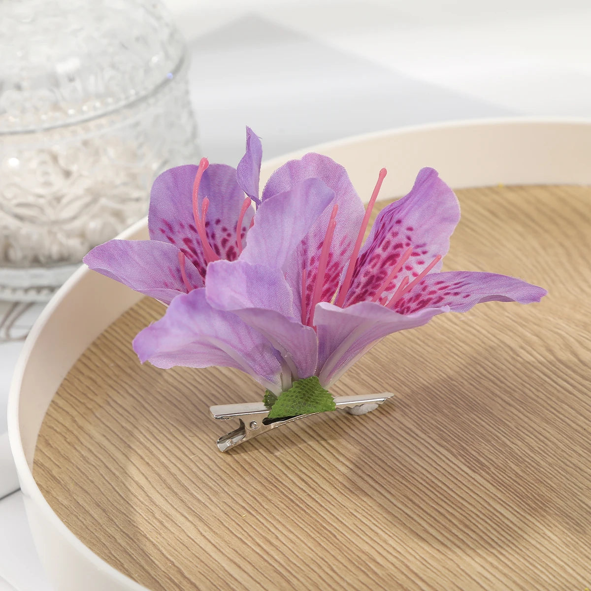 AWAYTR Böhmen Canna Blumen Kleine Haarspangen Hawaii Brautblumen Haarspangen Haarnadeln Haarspange für Hochzeit Haarschmuck
