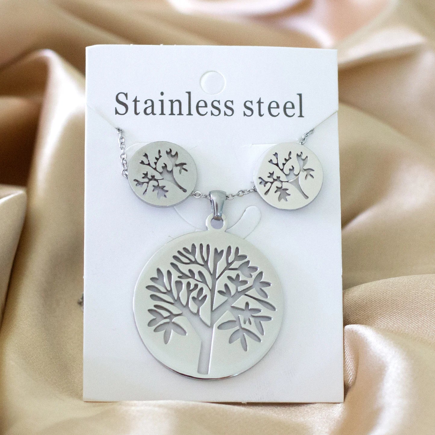 LUXUKISSKIDS Trendy Schmuck Set Edelstahl Silber/Gold Farbe Frau/Männer Großhandel Herz Anhänger Halskette Ohrringe Braut Sets