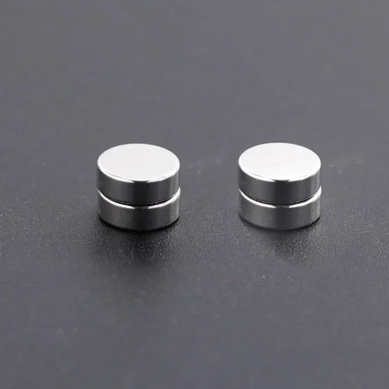 1/3Pairs 6MM Kristall Magnetische No-Pierce Edelstahl Stud Ohrringe für Männer Punk Zirkon Magnet Ohrringe nicht Piercing Schmuck