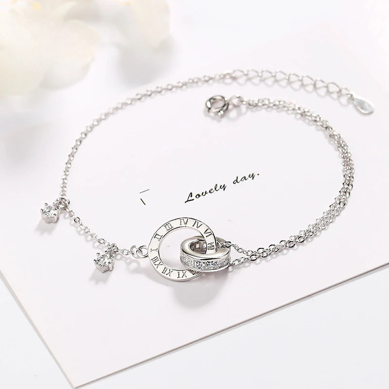 Trumium neue s925 Sterling Silber Armbänder für Frauen römische digitale Armband weibliche Retro-Stil Luxus Schmuck Mädchen Geschenke