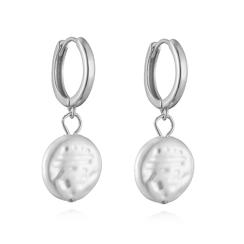 S925 Sterling Silber Barock Stil Vintage Anhänger Creolen Gericht Eleganz Ohrringe für Frauen Schmuck Geschenke SE35