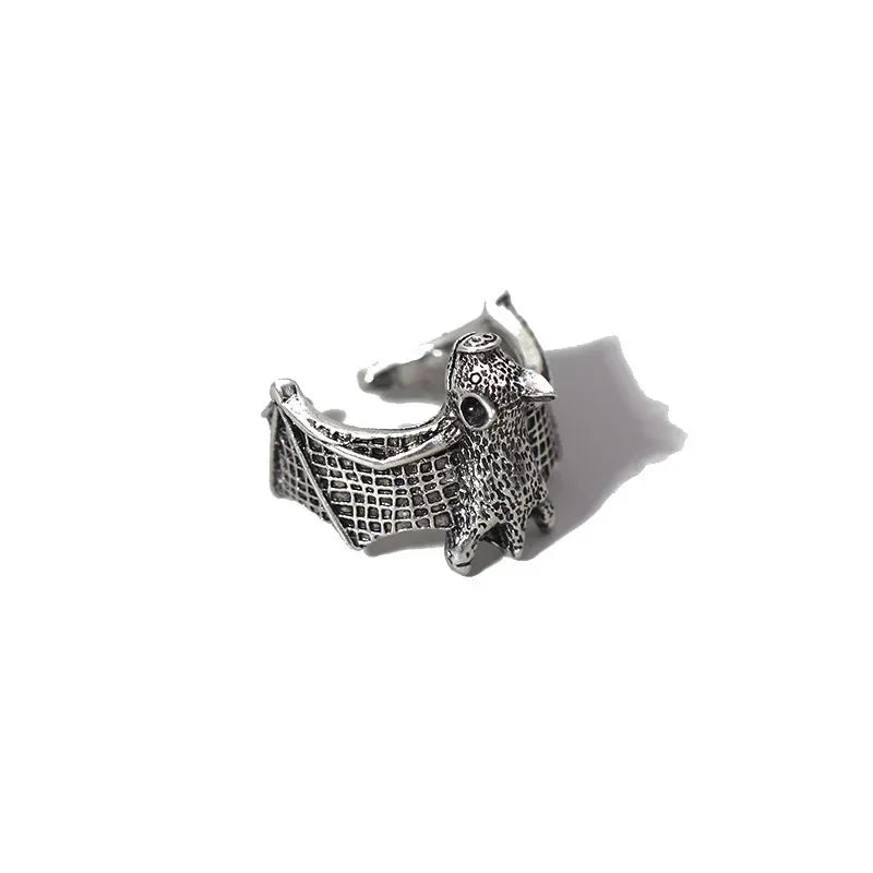 Halloween Vintage Fledermaus Design Flügel Ringe für Frauen Männer Verstellbare Öffnung Punk Ringe Party Cosplay Schmuck Geschenke
