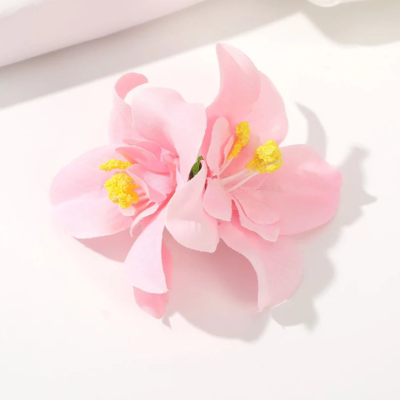 AWAYTR Böhmen Canna Blumen Kleine Haarspangen Hawaii Brautblumen Haarspangen Haarnadeln Haarspange für Hochzeit Haarschmuck