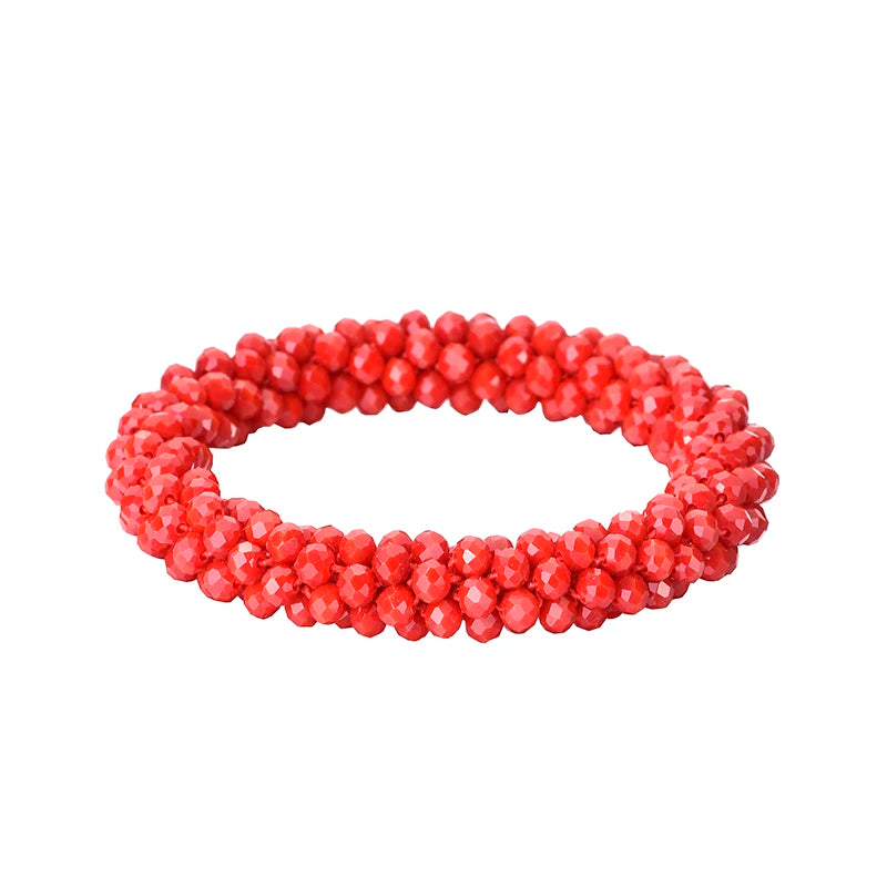 Boho Elastische Armbänder & Armreifen Für Frauen Vintage Stretch Böhmischen Femme Kristall Glas Perlen Armbänder Partei Schmuck Geschenk
