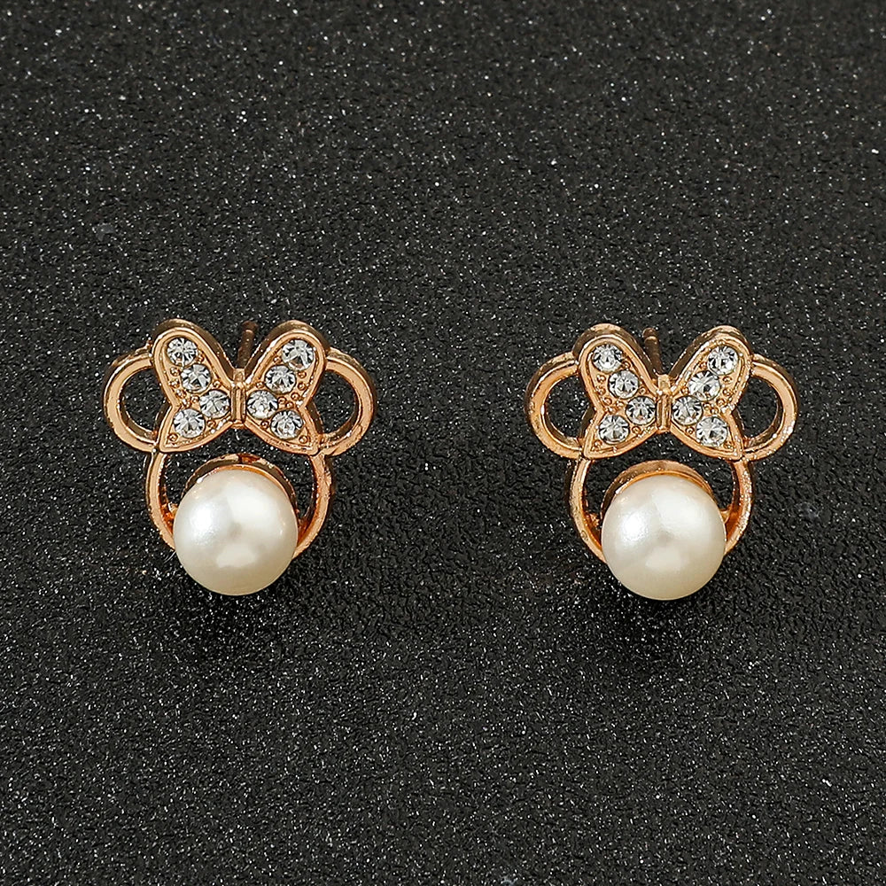 Disney-niedliche Cartoon-Stich-Ohrstecker mit Blumen-Ohrsteckern für Frauen und Teenager-Mädchen, schöne Ohr-Accessoires, Schmuckgeschenke für Fans
