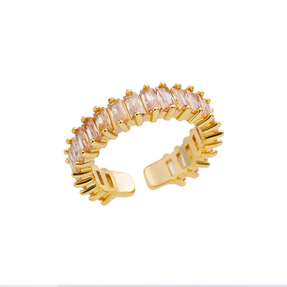 Mini Zirkon Grüne Ringe Für Frauen Edelstahl Gold Farbe Einstellbare Finger Ring Verlobung Hochzeit Weihnachten Schmuck Geschenk