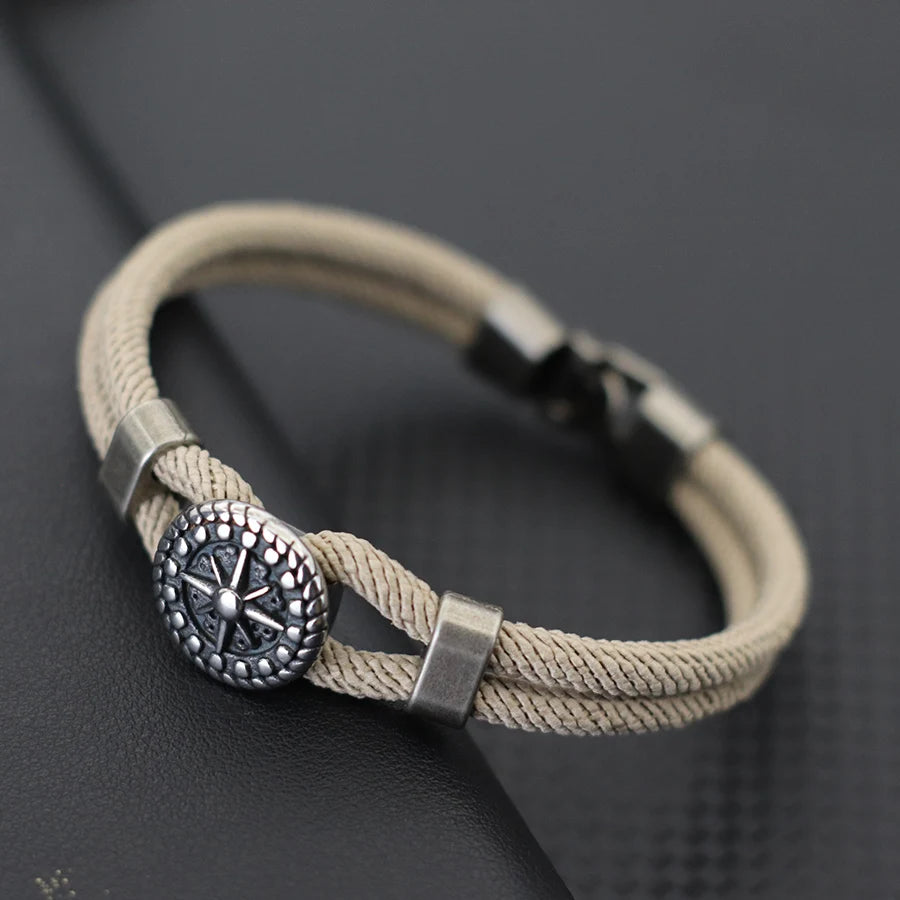 Neues Wikinger-Armband für Männer, Klasse A, 4 mm, Seilwickelarmband, Armreif, Cordon Homme, perfektes Geschenk für Ihn, Lokomotive, Handzubehör