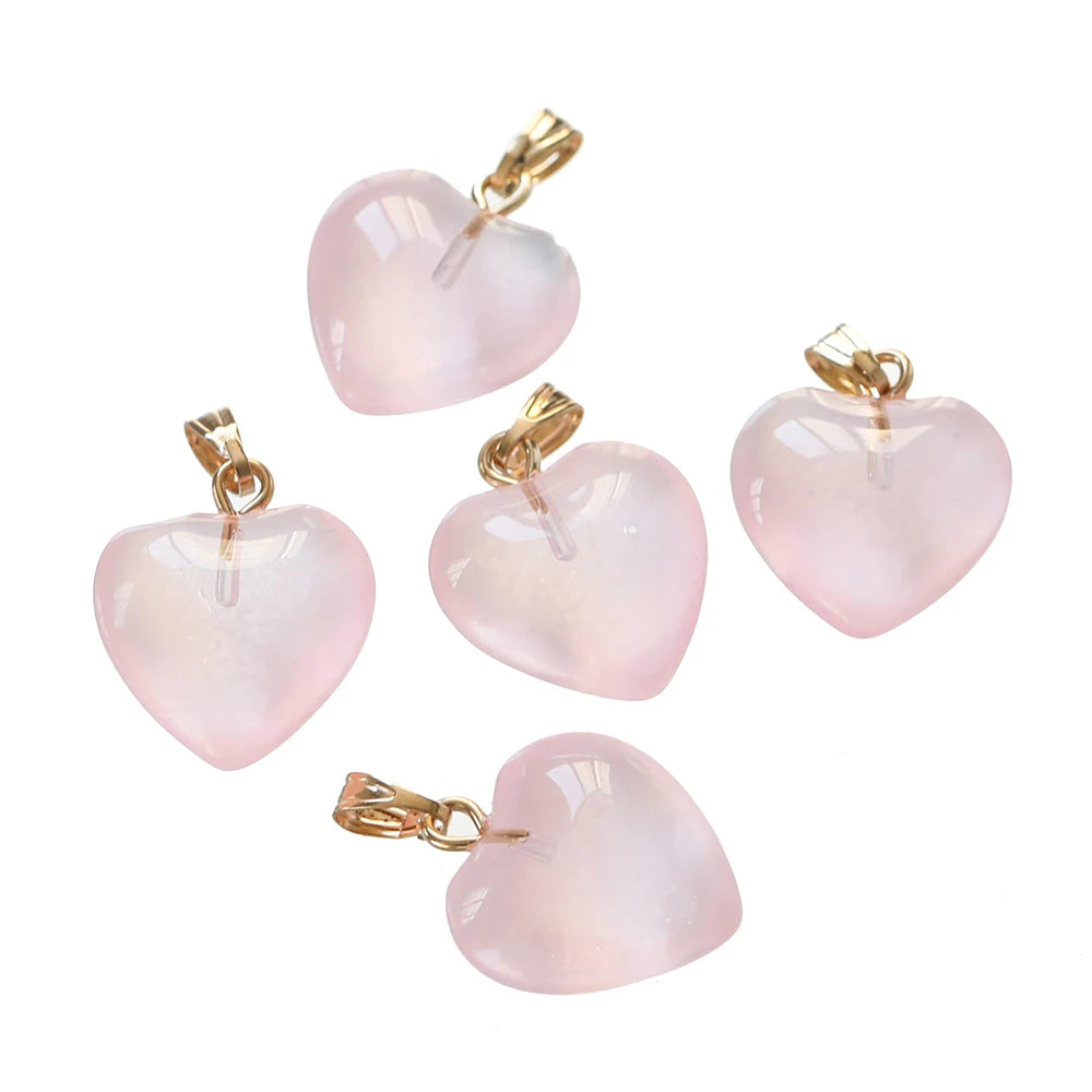 10 Teile/los Tschechische Lampwork Kristall Glas Herz Perlen Charms anhänger DIY Handgemachten Schmuck Machen Halsketten Ohrringe Zubehör