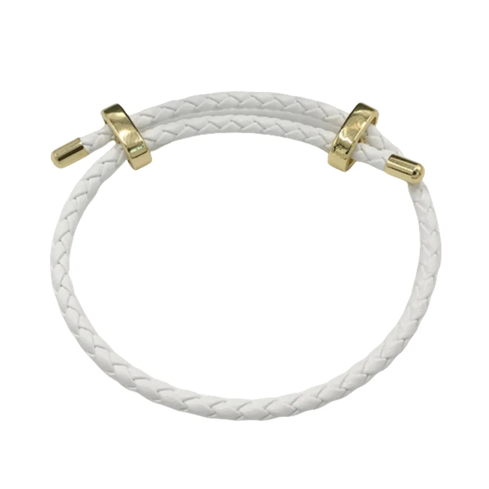 1Pcs Einstellbare Geflochtene Acht-Zeichen Schnalle Leder Armband Für Paar Männer Frauen Armreif Schmuck Machen Zubehör Großhandel