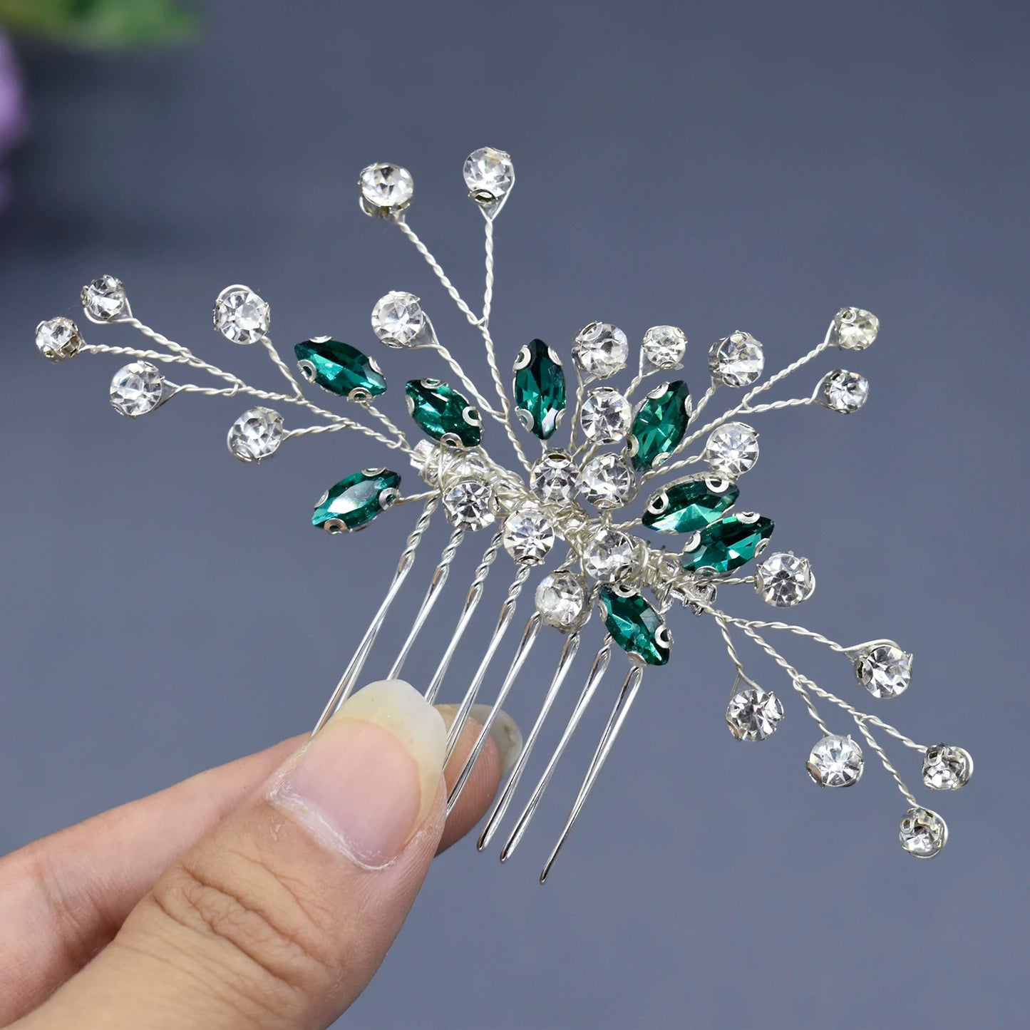 A499 Silber Gold Farbe Haar Kamm Kristall Hochzeit Kopf Stück Braut Kopfbedeckungen Frauen Haar Zubehör Party Pin Clip Prom Stirnband