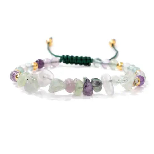 Unregelmäßige Natursteinperlen handgewebtes Armband Damen Kies geometrische Kunst Retro einfache verstellbare Armband Zubehör