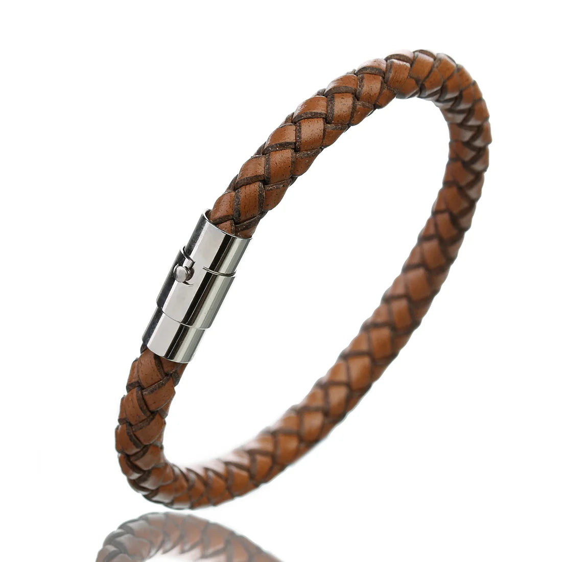 1pc 19/20/21/22cm Mode Design Woven Vintage Echtes Leder Seil Magnetische Schnalle männer armband Für Männer Schmuck Geschenke