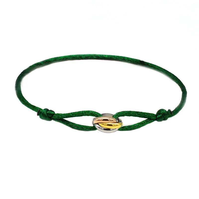 Glücksperlen-Armband für Paare, Freundschaft, Edelstahlringe, verstellbar, wasserdicht, Liebhaber-Armband für Damen und Herren, Schmuck