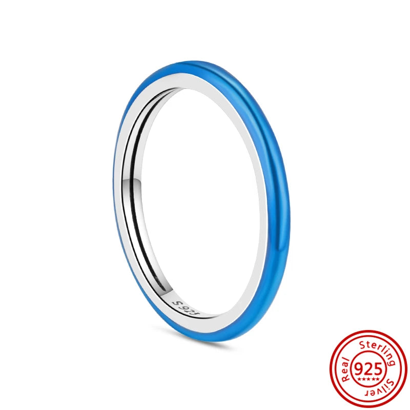 Neuer Pantaro Me-Fingerring aus 925er-Sterlingsilber, Liebesengel, Wort, schwarzes Herz, Zirkon, Original-Charm-Ringe, funkelnder Hochzeitsschmuck
