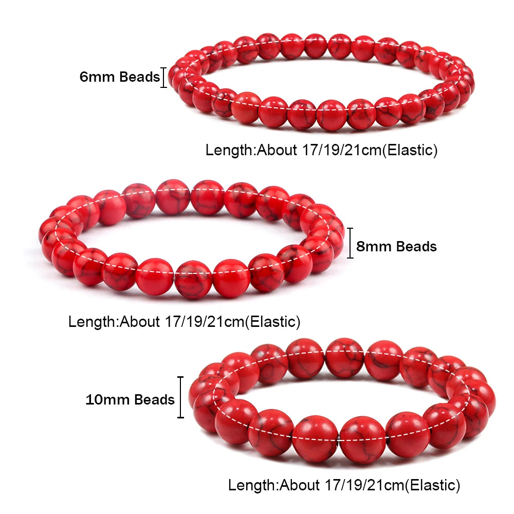 6/8/10MM Naturstein Armband Roter Kiefer Stein Gebet Perlen Armband Rosenkranz Meditation Armbänder Männer Frauen Yoga schmuck Pulsera