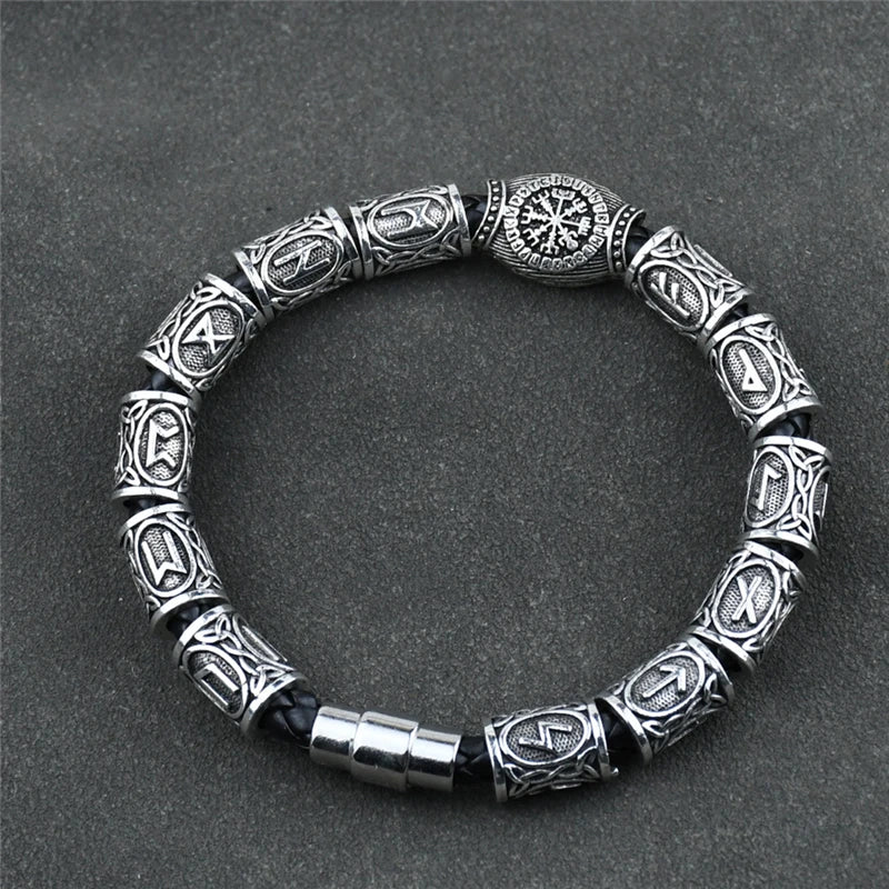 Nordisches Runen-Armband Vikingo 3 Stück/11 Stück/13 Stück/15 Stück Runen-Perlen Vegvisir Kompass Amulett Wikinger-Armband Slawisches Zubehör