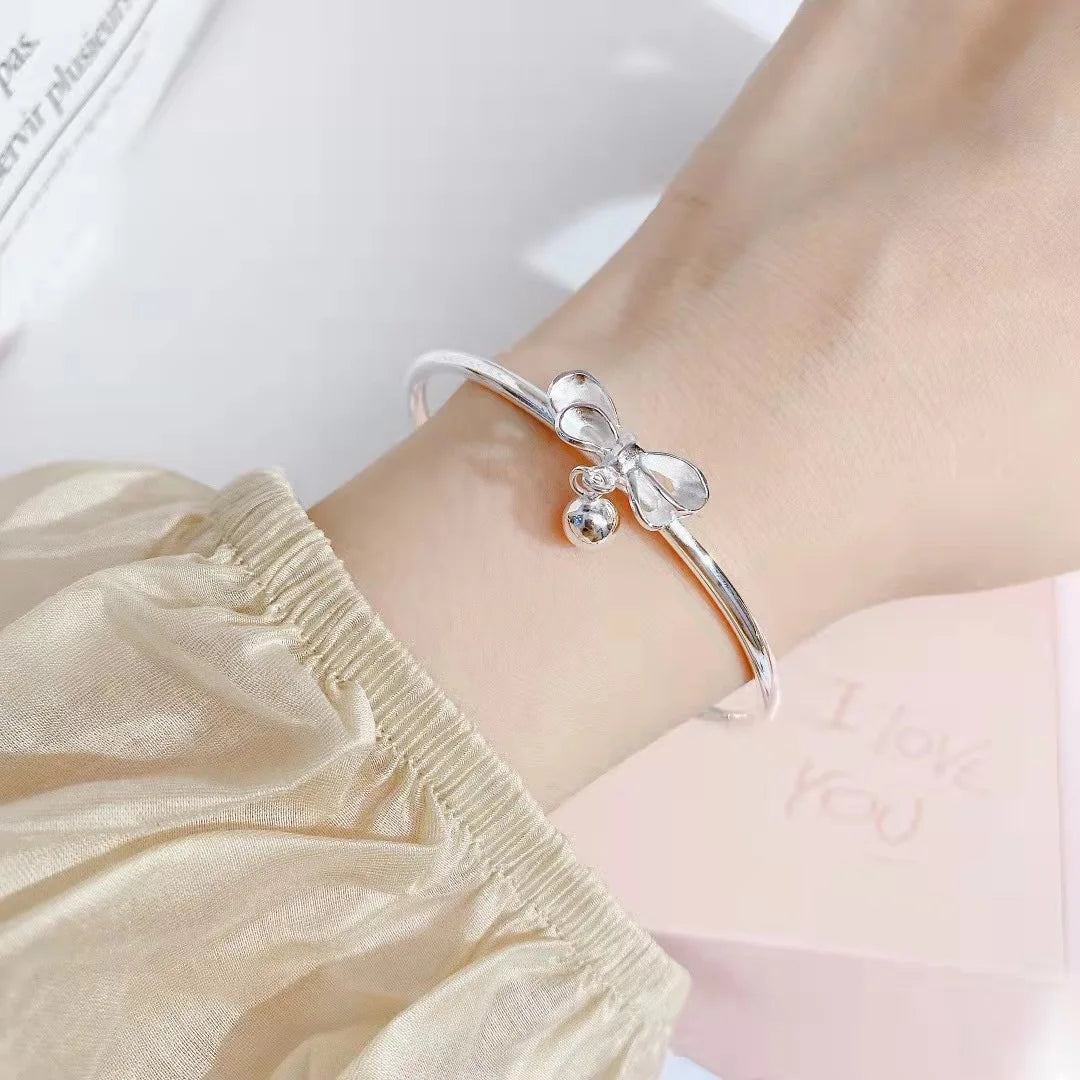 Neue koreanische Mode Sterling Silber Glück Perlen Armreifen für Frauen Armbänder Luxus Designer Party Hochzeit Schmuck Geschenke