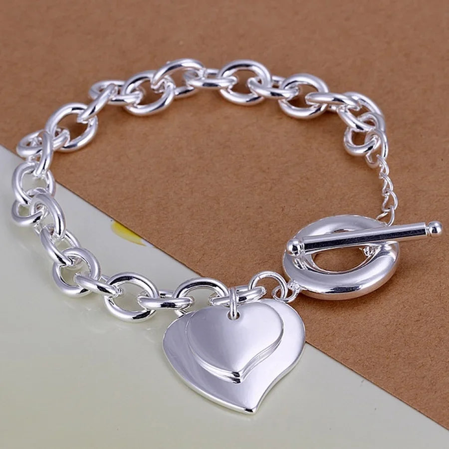 Feines 925er-Sterlingsilber, edle, schöne Kette, solides Armband für Damen und Herren, Charms, Party-Geschenk, Hochzeit, Modeschmuck, heißes Modell