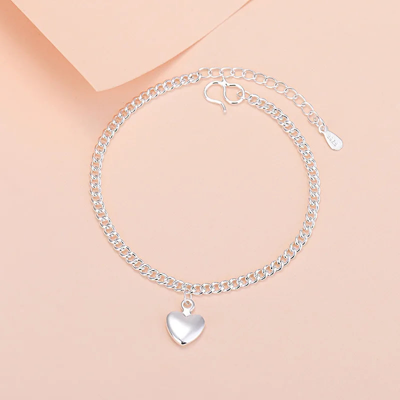 Charm-Armband aus 925er-Sterlingsilber mit Glücksperlen für Damen, Kette, runde Armreifen, modischer Luxus-Qualitätsschmuck, Weihnachtsaccessoires