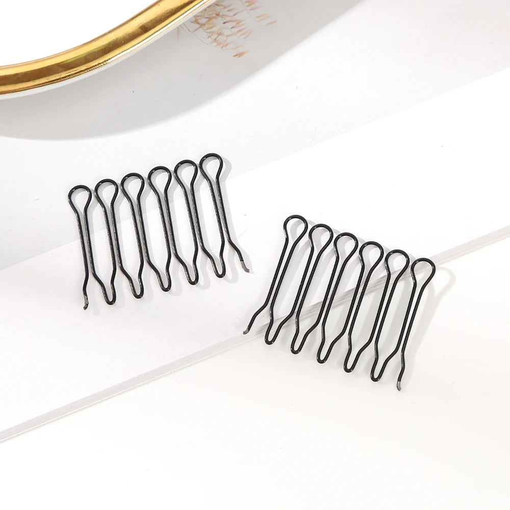 AWAYTR Frauen Unsichtbare Gebrochene Haare Haarnadel Erwachsene Tiara Werkzeuge Rolle Kurve Nadel Pony Feste Einsatz Kamm Styling Zubehör