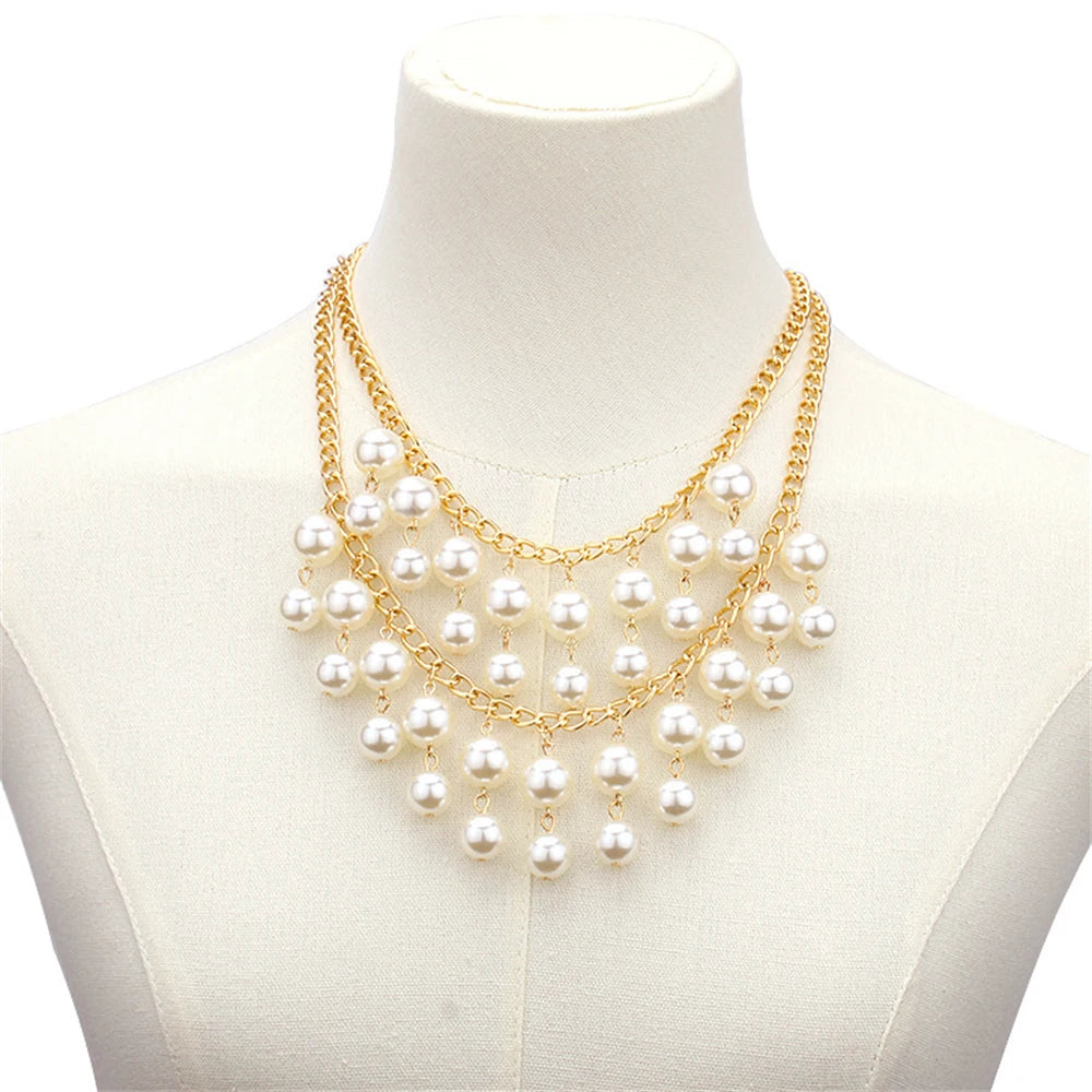 ZRM Schmuck 2 Brach Mädchen Caroline Perle Perlen Goldene Halskette Anhänger Cosplay