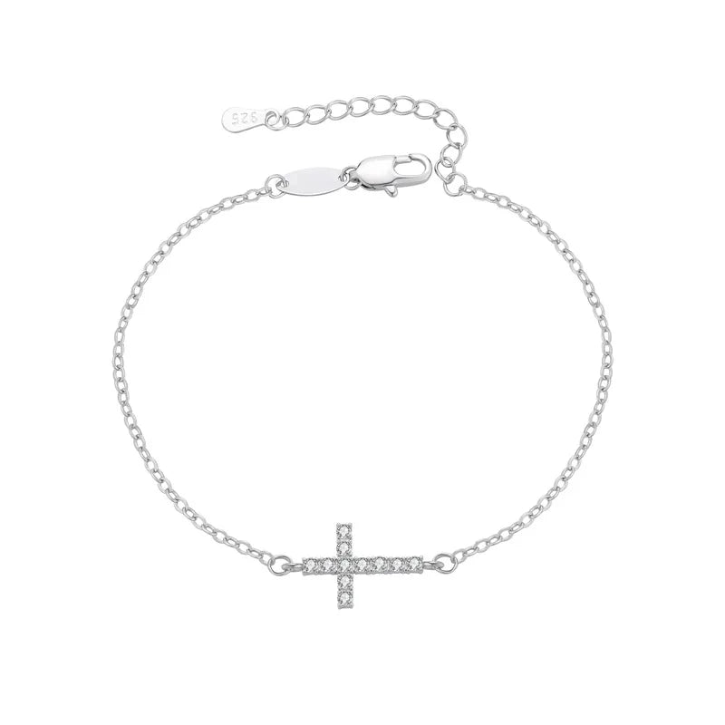 Beliebtes Kreuzarmband aus 925er-Sterlingsilber, Temperament, bezauberndes Damenarmband, Geburtstagsfeier, Geschenk, exquisiter Schmuck
