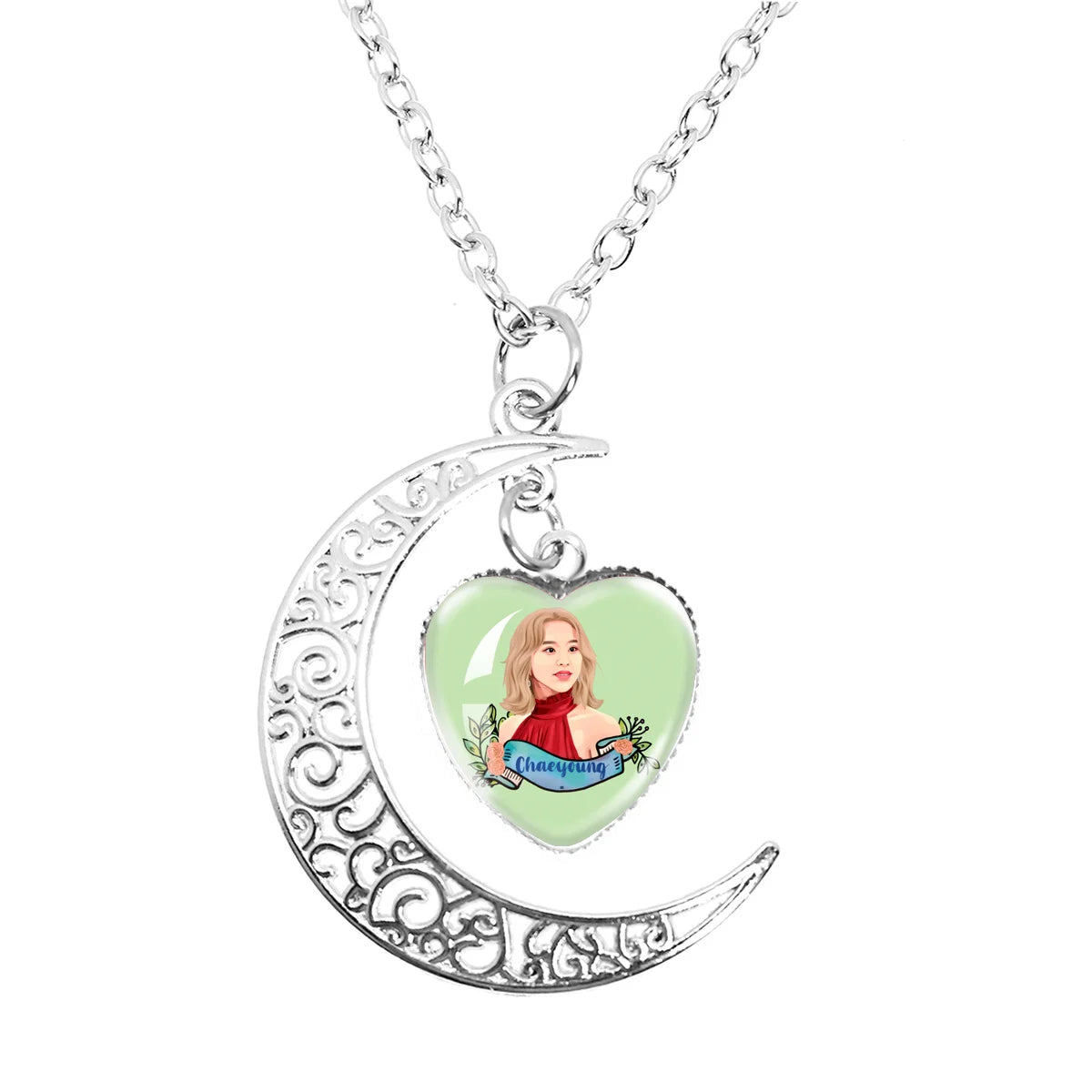 Zweimal CANDYBONG Z Logo Mond Halskette Geschenke Herzform Damen Mode Herren Charm Schmuck Mädchen Jungen Accessoires Party
