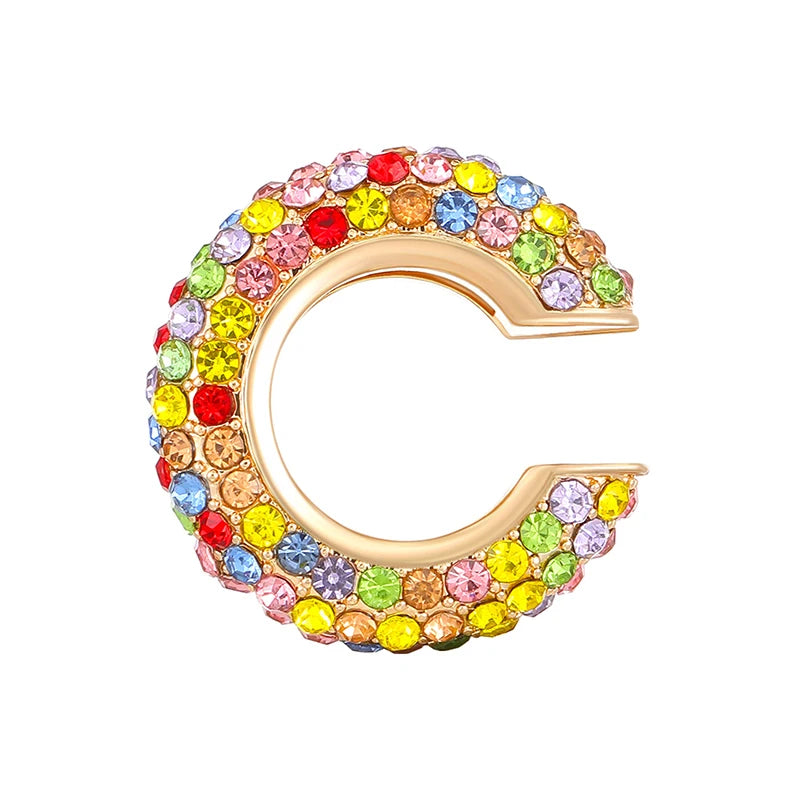1Pcs Mehrfarbige C-Förmigen Knorpel Ohr Clip Ohrringe für Frauen Mode Luxus Strass Keine Durchbohrten Ohr Manschette Weiblichen schmuck