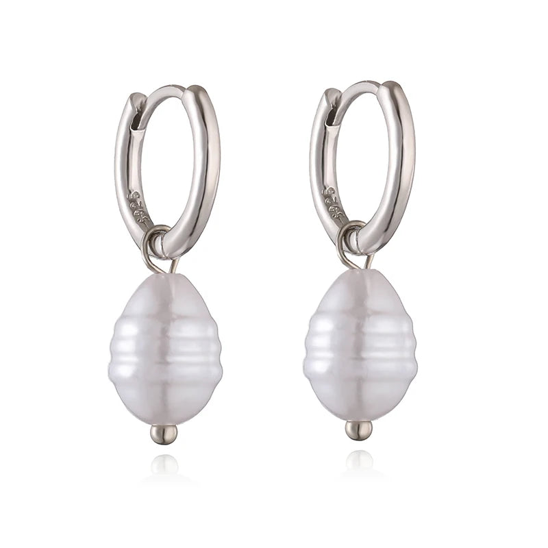 S925 Sterling Silber Barock Stil Vintage Anhänger Creolen Gericht Eleganz Ohrringe für Frauen Schmuck Geschenke SE35