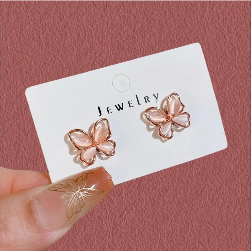 Schmetterling magnetische Edelstein eingelegte Ohrclips personalisierte Mode Luxus Hochzeit Party Damen Ohrringe Festival Mädchen Schmuck Geschenk