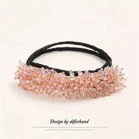 Koreanische Mode Kristall Perle Hochsteckfrisur Haar Clips Elegante Geflecht Haarspangen Kopfbedeckung Mädchen Frauen Haar Zubehör