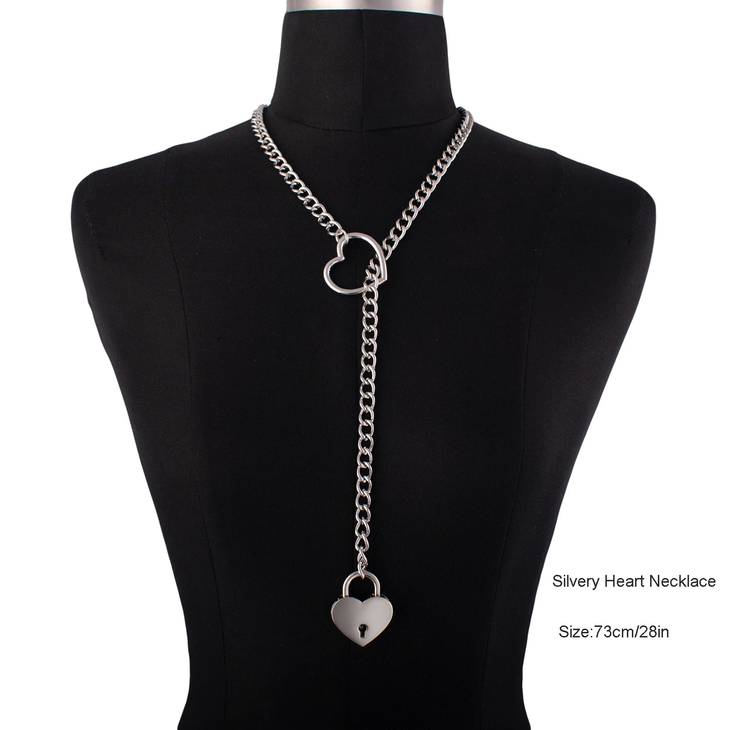 Herz Schloss Slip Kette Halskette Liebe Ketten Halsband Vorhängeschloss Kragen für Frauen Punk Goth Schmuck Gothic Ästhetische Accessoires