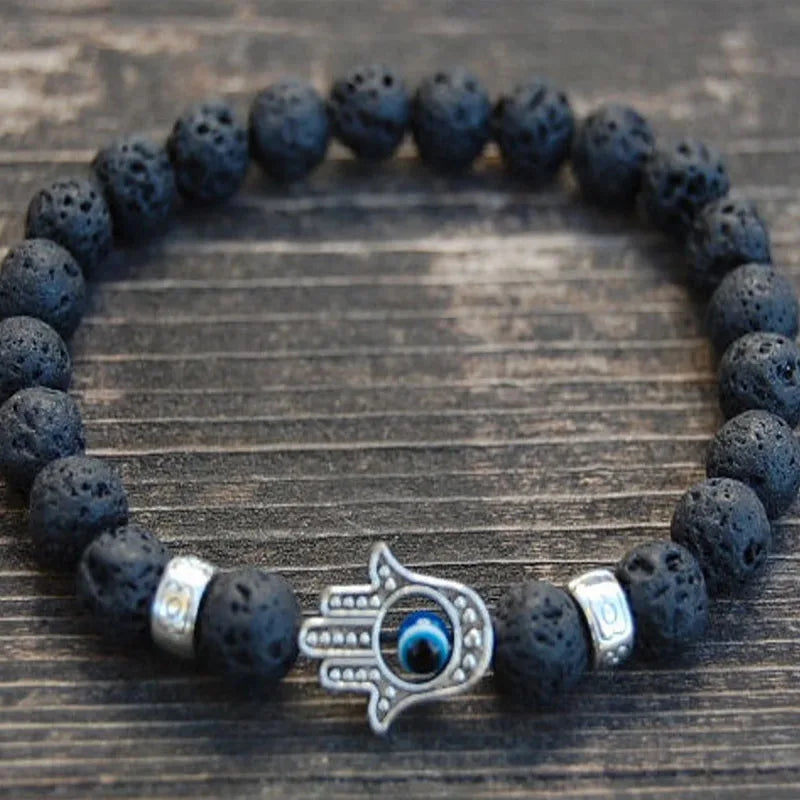 Schwarzes Turmalin, Hämatit, Rosenquarz & Lepidolith Armband/Heilung, Depression, Angst, Schutz, Empath Armband
