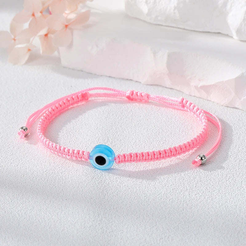 Türkische blaue böse Blick Perle Glück Seil Armbänder Frauen Männer Paare Vintage handgemachte geflochtene Auge Hand Kette Handgelenk Hochzeit Schmuck