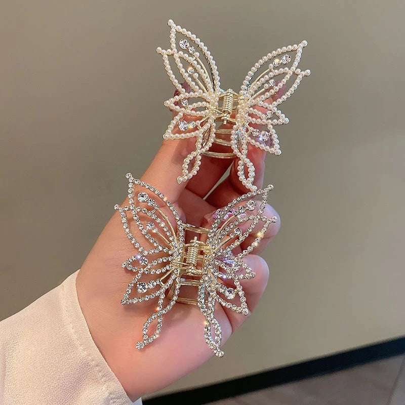 Mode Metall Durchbrochene Haar Klaue Schmetterling Haar Clips für Frauen Mädchen Elegante Pferdeschwanz Klaue Clip Vintage Haarnadel Haar Zubehör
