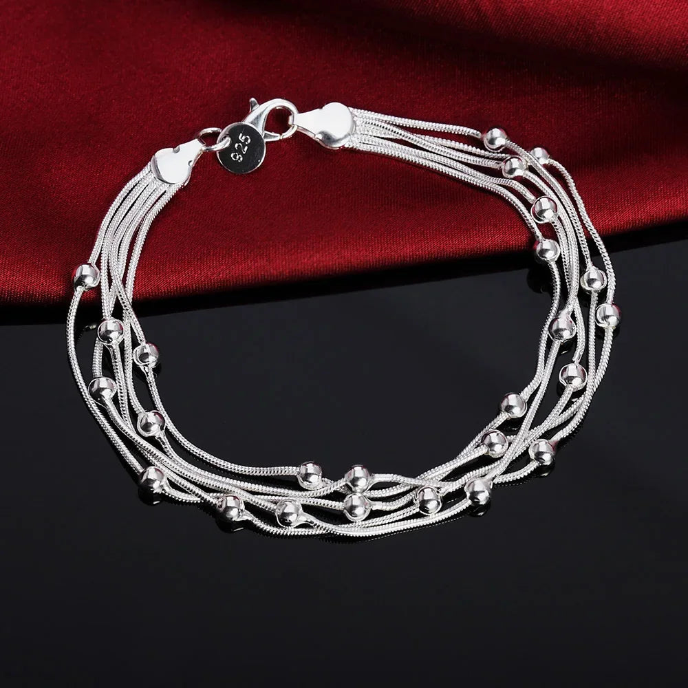 Feines 925er-Sterlingsilber, edle, schöne Kette, solides Armband für Damen und Herren, Charms, Party-Geschenk, Hochzeit, Modeschmuck, heißes Modell