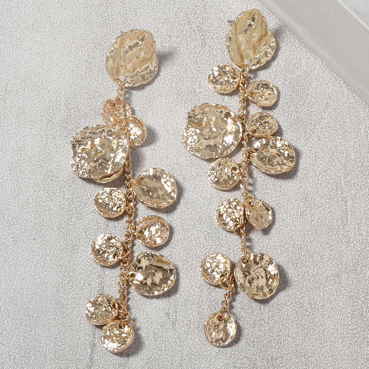 ZAA Neue Ankunft Vintage Metall Lange Quaste Ohrringe für Frauen Geometrische Aussage Schmuck Geschenk