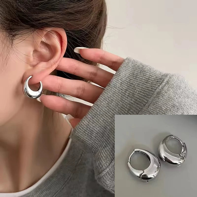 VENTFILLE 925 Sterling Silber CZ Stern Mond Asymmetrische Creolen für Frauen Mädchen Gold Silber Farbe Party Schmuck Geschenke