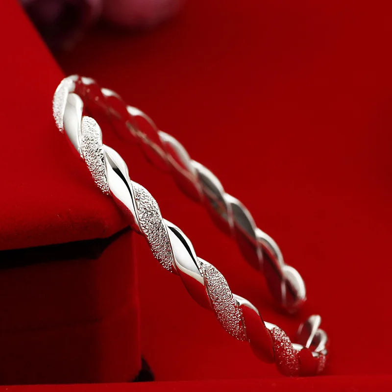 Neue 925er Sterlingsilber, original romantische Gypsophila-Stern-Armreifen für Damen, Armbänder, Mode, Party, Hochzeit, Accessoires, Schmuck